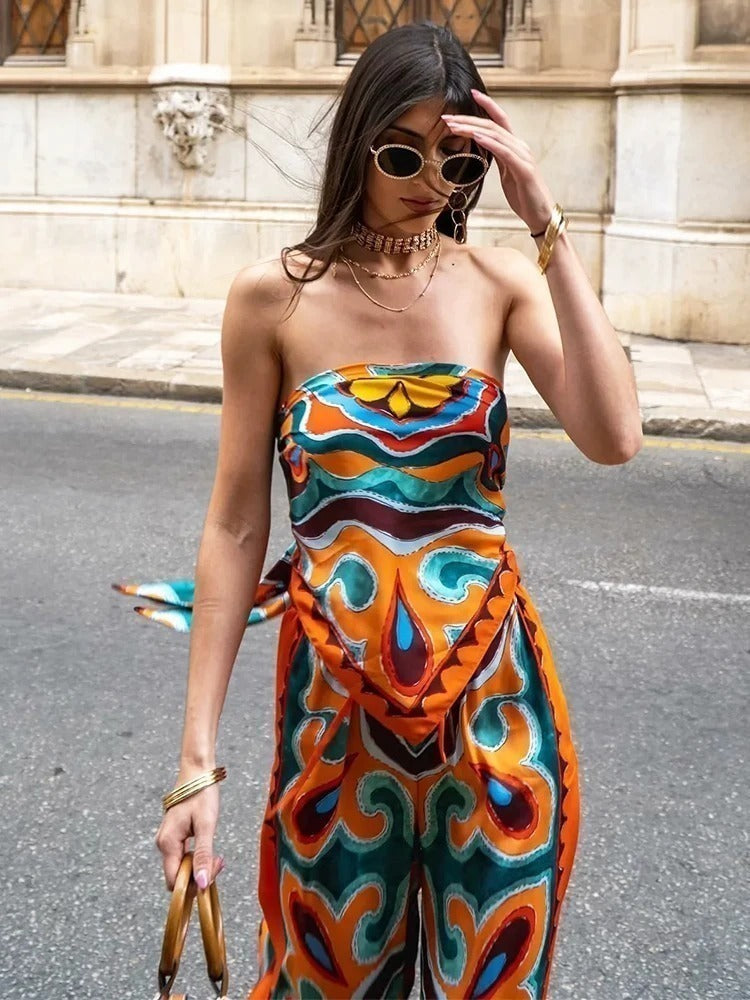 Conjunto Top Calça Floral - Agatha