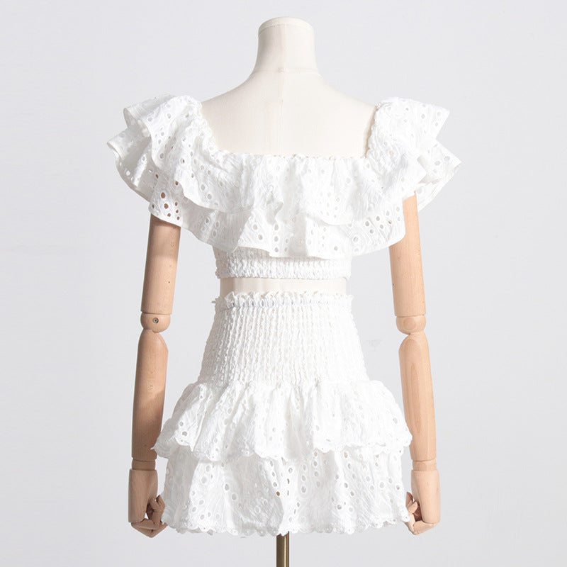 Conjunto Bordado com Ombros à Mostra