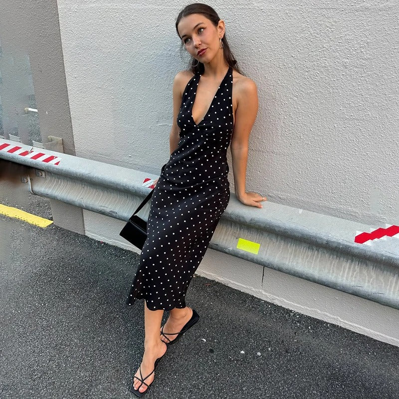 Vestido Feminino Midi Bolinhas - Ursula