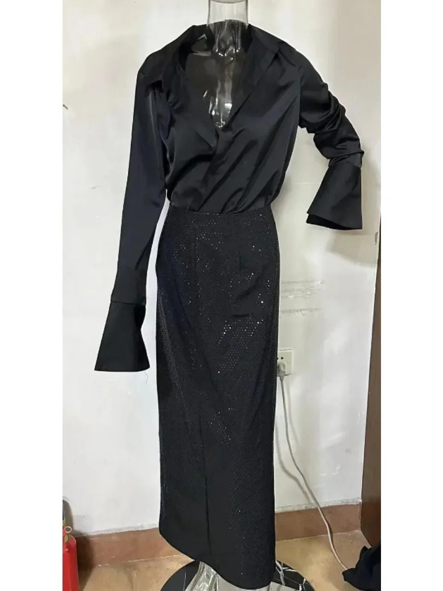 Conjunto Brilho Saia Blusa - Shai