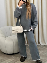 Conjunto Feminino com Suéter e Calça com Detalhes em Crochê - Íris