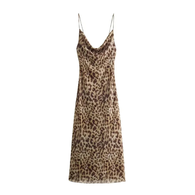 Vestido Midi Tule Animal Print – Valentina