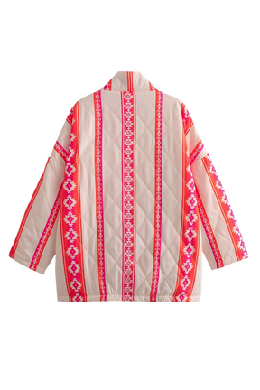 Jaqueta com Decote em V Estilo Quimono - Mirelia