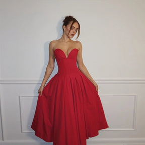 Vestido Elegante Midi Decote em V - Talita