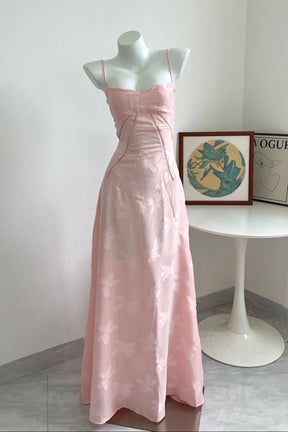 Vestido Longo Elegante com Costas Abertas e Amarração - Flor