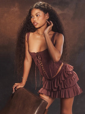 Conjunto Corset Mini Saia - Tóquio