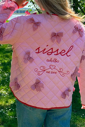 Jaqueta Casual Diária de Cor Sólida com Bolsos e Laço Decorativo com Decote Redondo