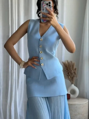 Conjunto Blusa Saia Plissada - Glícia