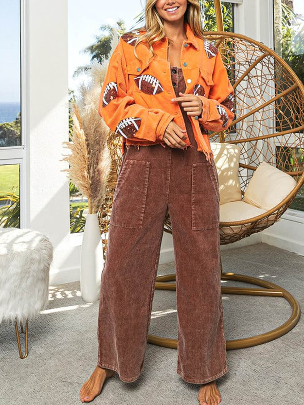 Jaqueta de Lantejoulas para Dia de Jogo - Rugby