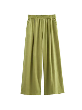 Conjunto Feminino Camisa Manga Longa com Botões e Calça Pantalona - Daniela