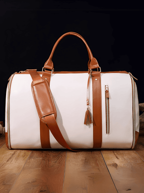 Bolsa Mala Feminina Para Viagem em Couro PU Multifuncional Dobrável – Angela