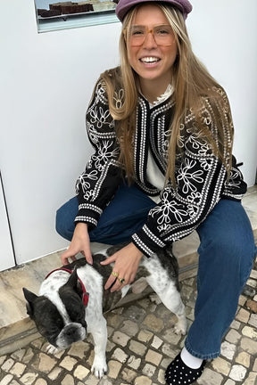 Jaqueta Saranova Color-blocked de Algodão