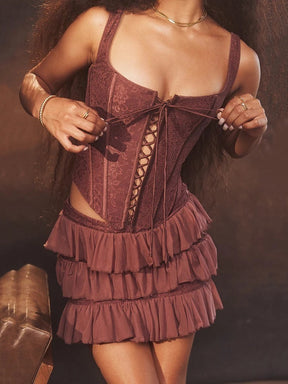 Conjunto Corset Mini Saia - Tóquio