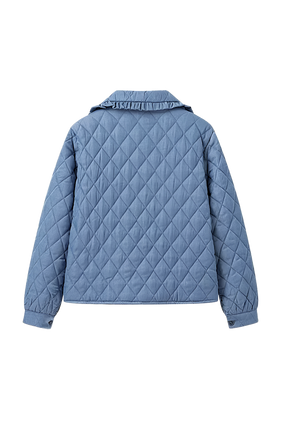 Jaqueta Mounna Estilo Europeu com Matelassê em Diamante