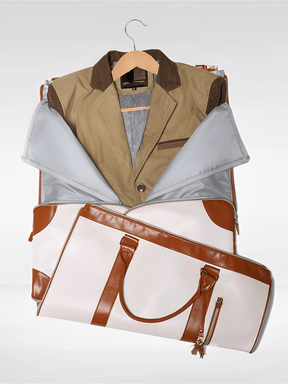 Bolsa Mala Feminina Para Viagem em Couro PU Multifuncional Dobrável – Angela