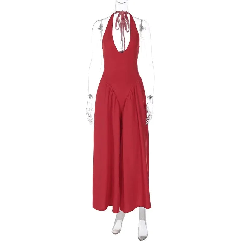 Vestido Feminino Elegante Eudora – Longo Decote Profundo e Costas Nuas