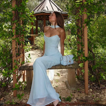 Conjunto Elegância Solar – Top Cropped e Saia Longa