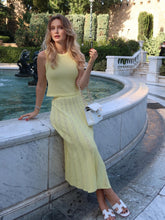 Conjunto Midi Tricô Amarelo Lemon