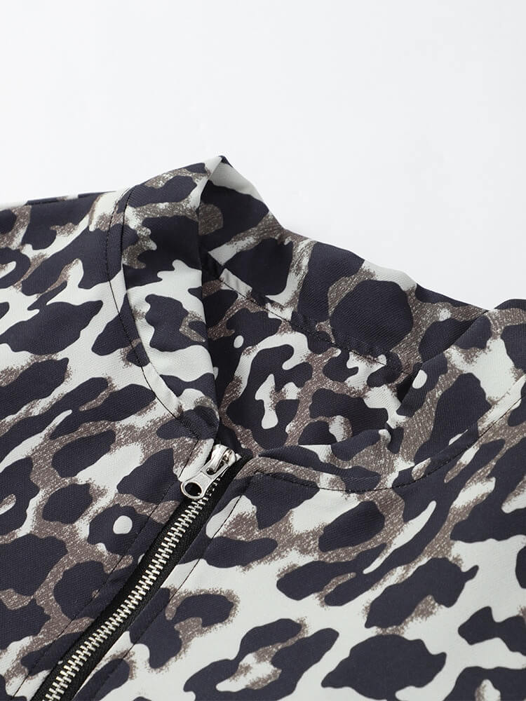 Jaqueta Casual com Estampa Animal Print - Leopard