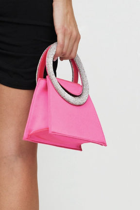 Bolsa Gladys Diamante Loop em Cetim