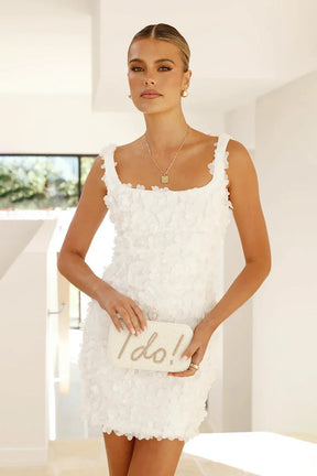 Clutch "I DO" com Lantejoulas – Dourado/Branco