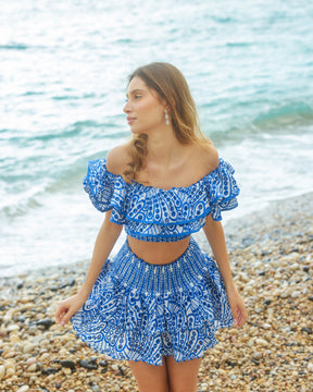 Conjunto Bordado com Ombros à Mostra