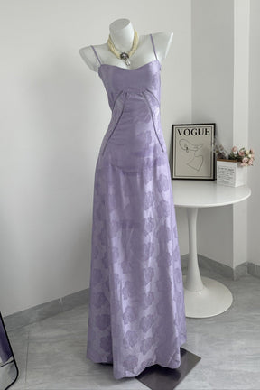 Vestido Longo Elegante com Costas Abertas e Amarração - Flor