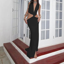 Vestido Feminino Longo Fenda - Lais