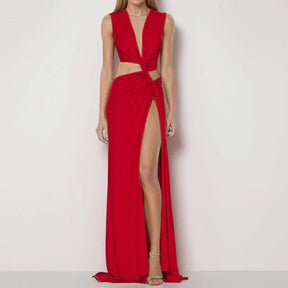 Vestido Feminino Longo Fenda - Lais